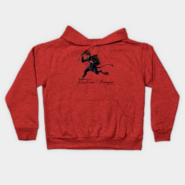 Grus Vom Krampus! Kids Hoodie by BottledMonster